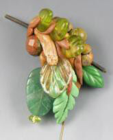 molded clay with leaves